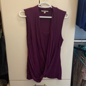 Sleeveless crossover tank top